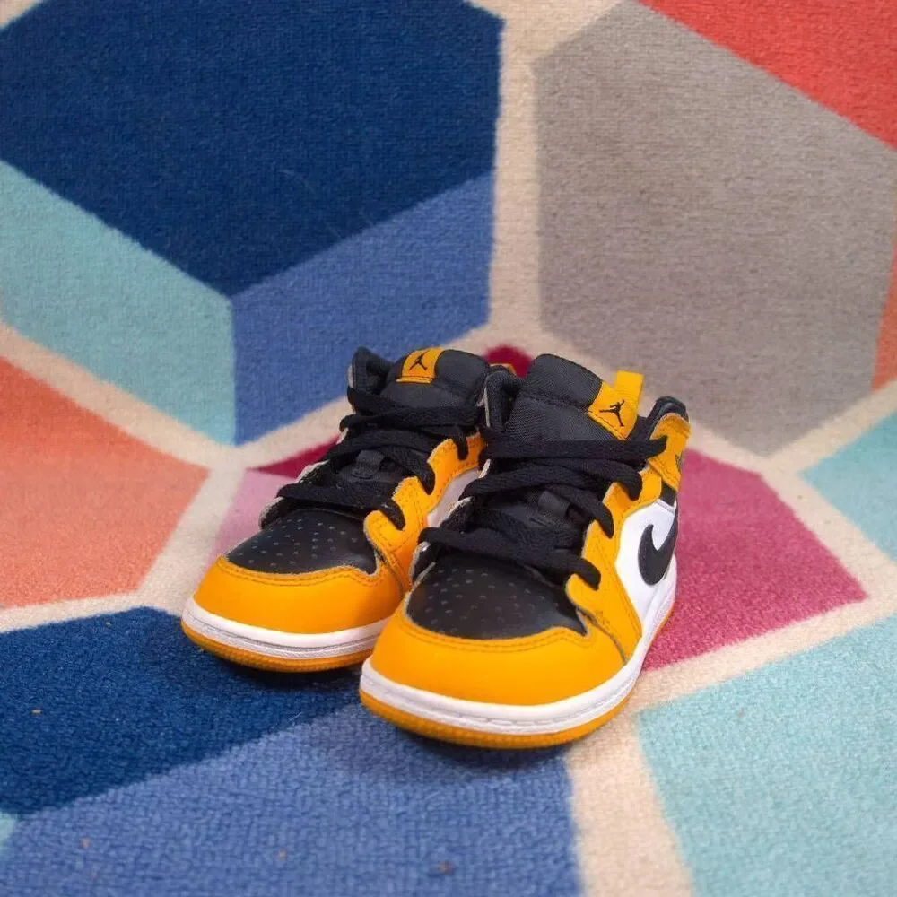 Air Jordan 1 Mid Toddler 'Reverse Yellow Toe'‎ - 640735 701 Size 8C